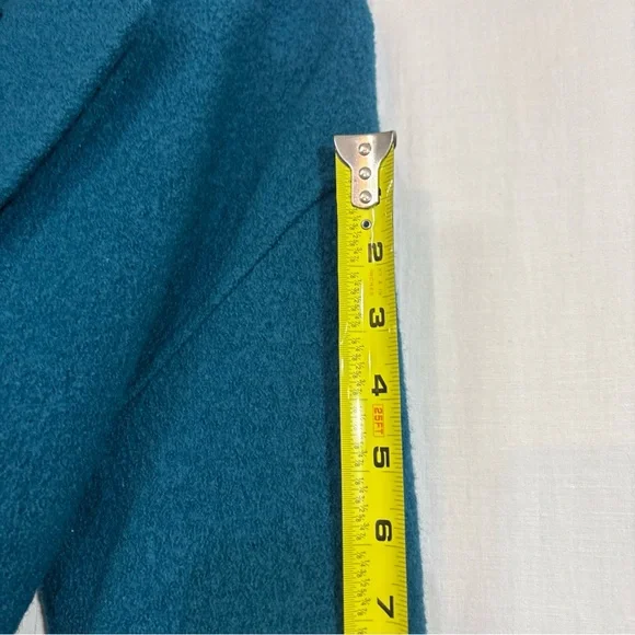 J. Crew Teal Belted Pea Coat Boiled Wool Jacket - Picture 14 of 15